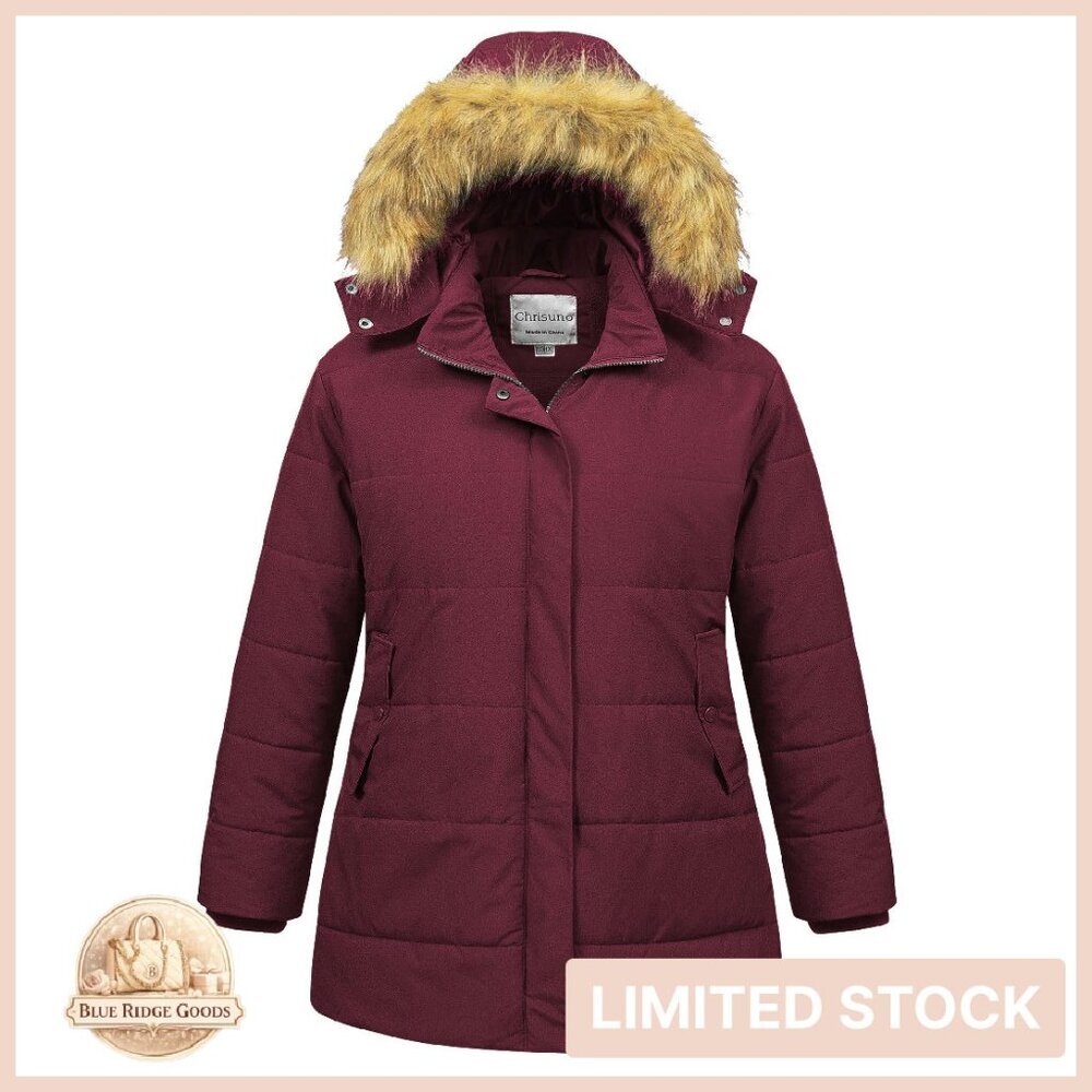 Plus Size Winter Puffer Parka Waterproof Warm Thicken Long Coat Removable Hood
